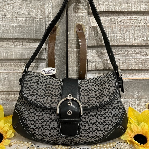 Coach Handbags - Authentic COACH Soho Signature Jacquard Hobo Shoulder Bag 6808 VGC!